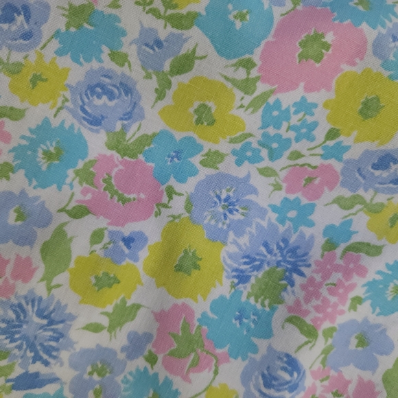 Reversible Wrap Skirt Handmade Vera Neumann Fabric 60s Floral Prints One Size - Picture 13 of 16